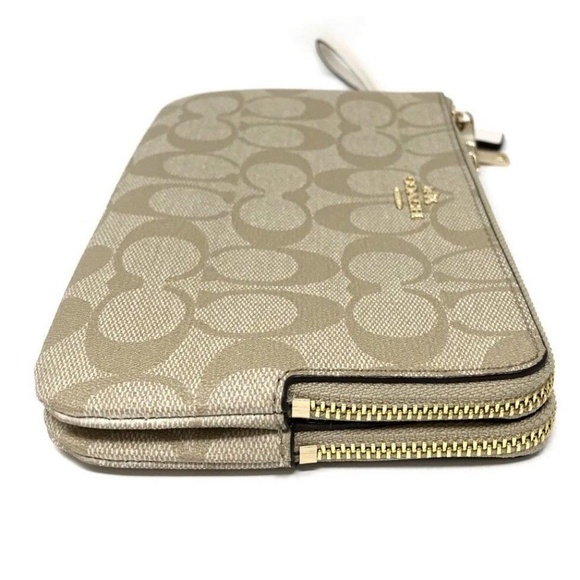 Coach Signature PVC Double Zip Wallet - Picture 2 of 5